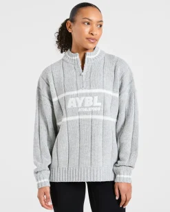 Athletics Oversized Knitted 1/4 Zip