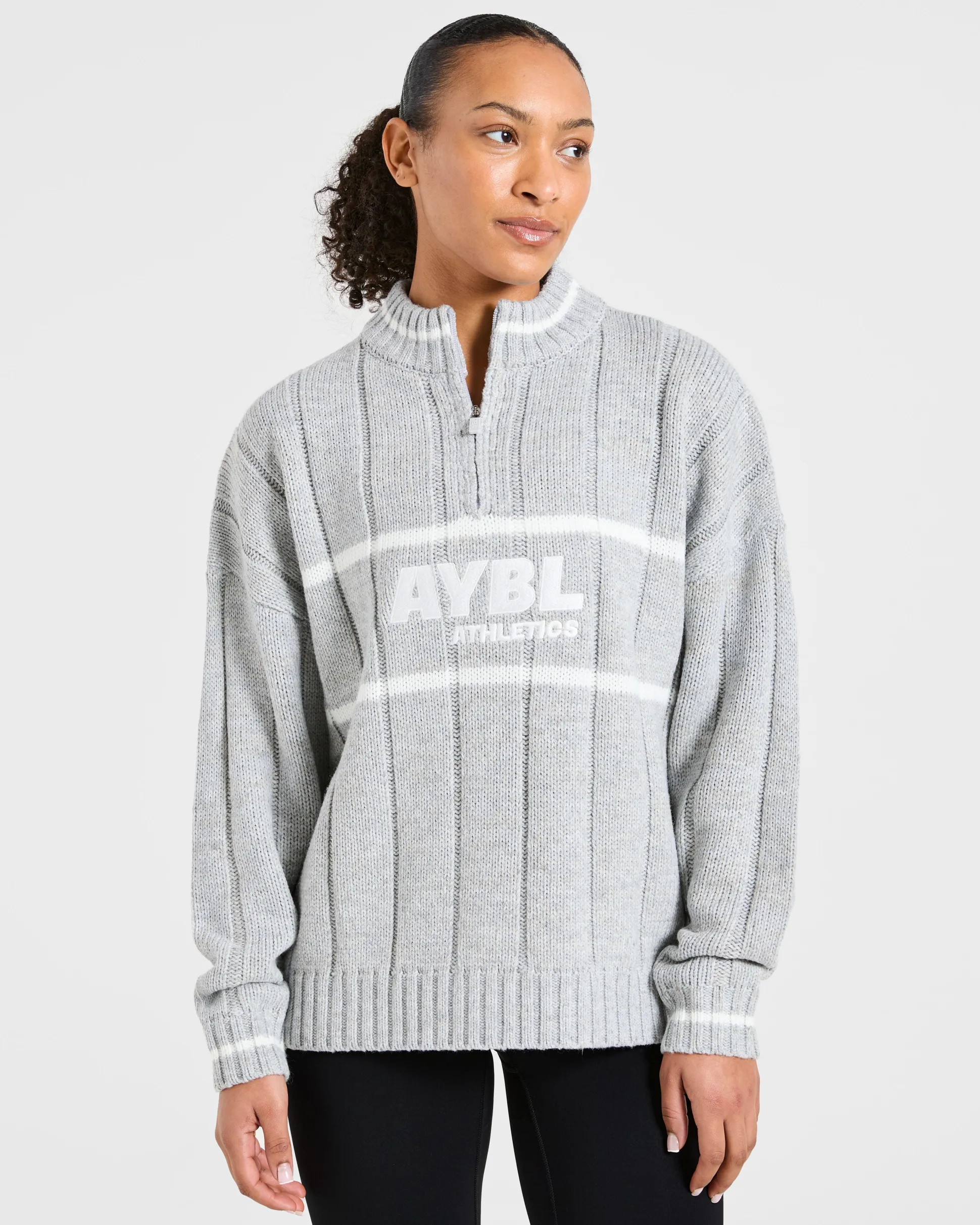 Athletics Oversized Knitted 1/4 Zip