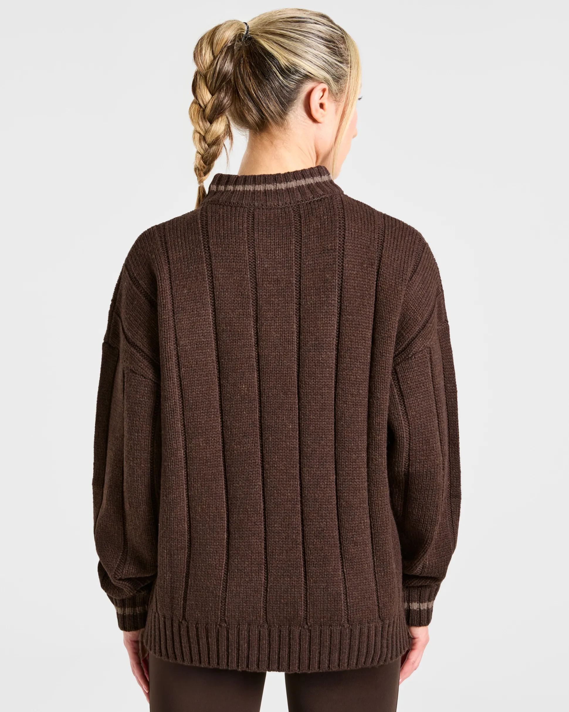 Athletics Oversized Knitted 1/4 Zip