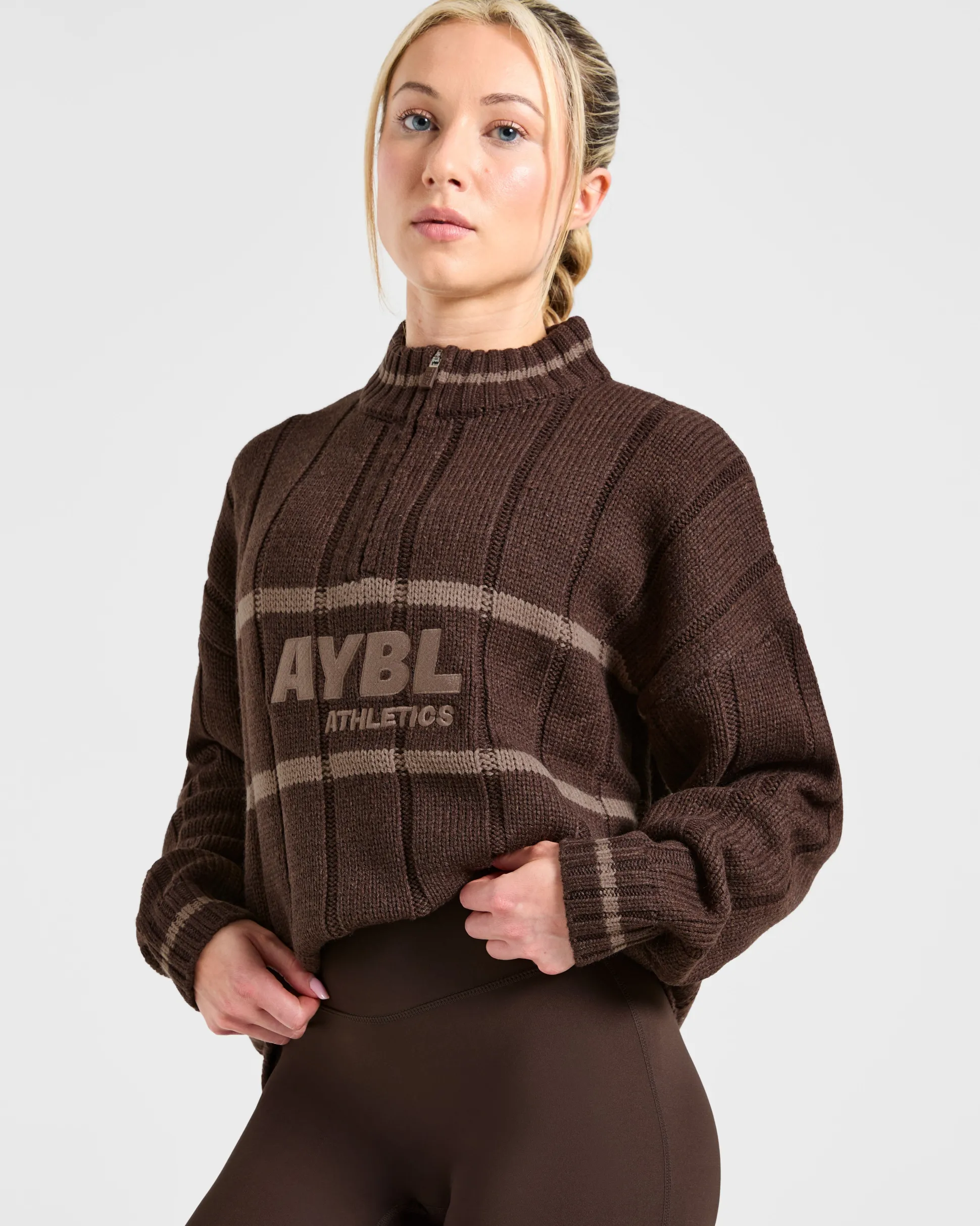 Athletics Oversized Knitted 1/4 Zip