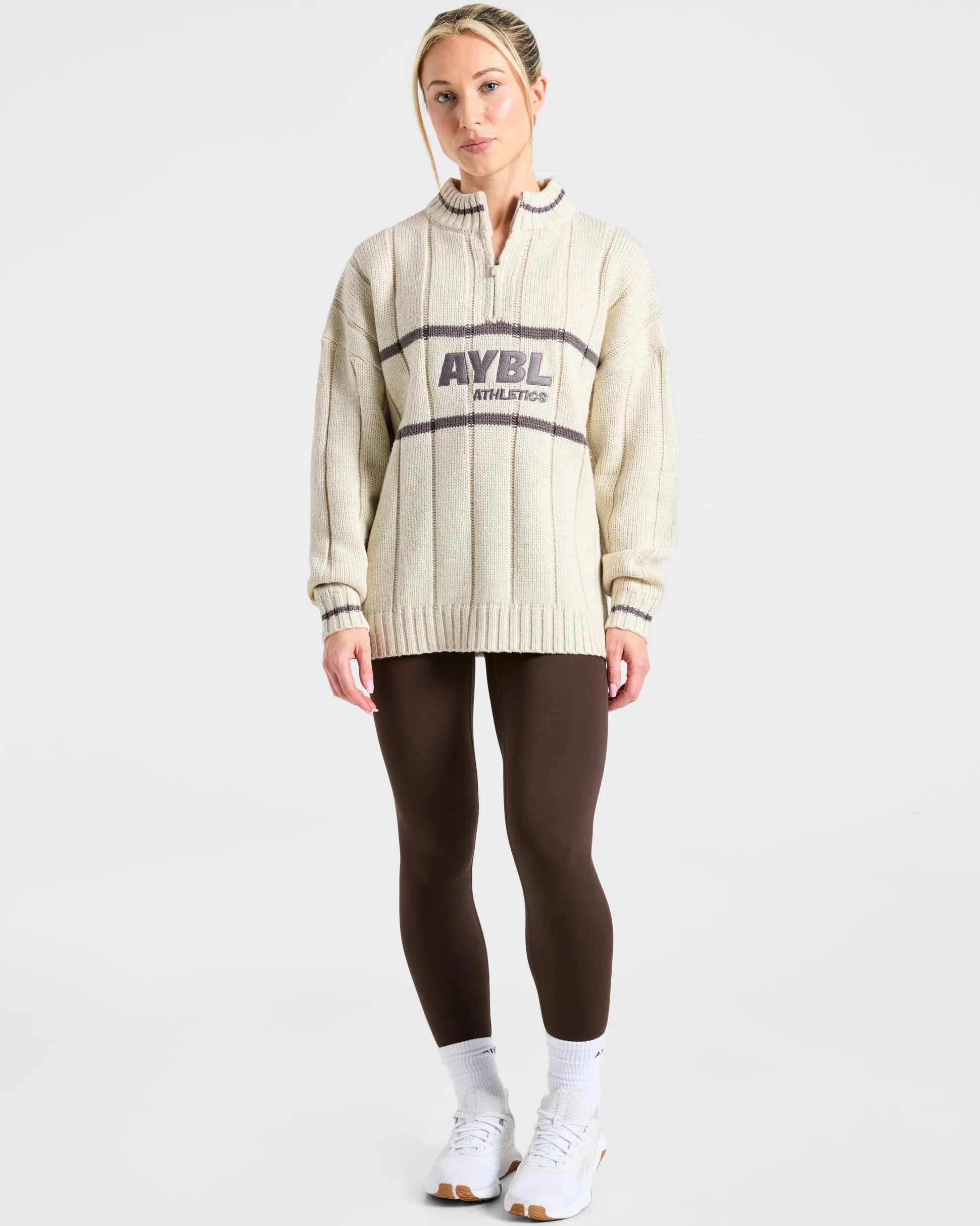 Athletics Oversized Knitted 1/4 Zip