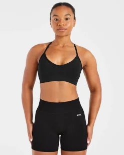 Essential V Neck Strappy Sports Bra