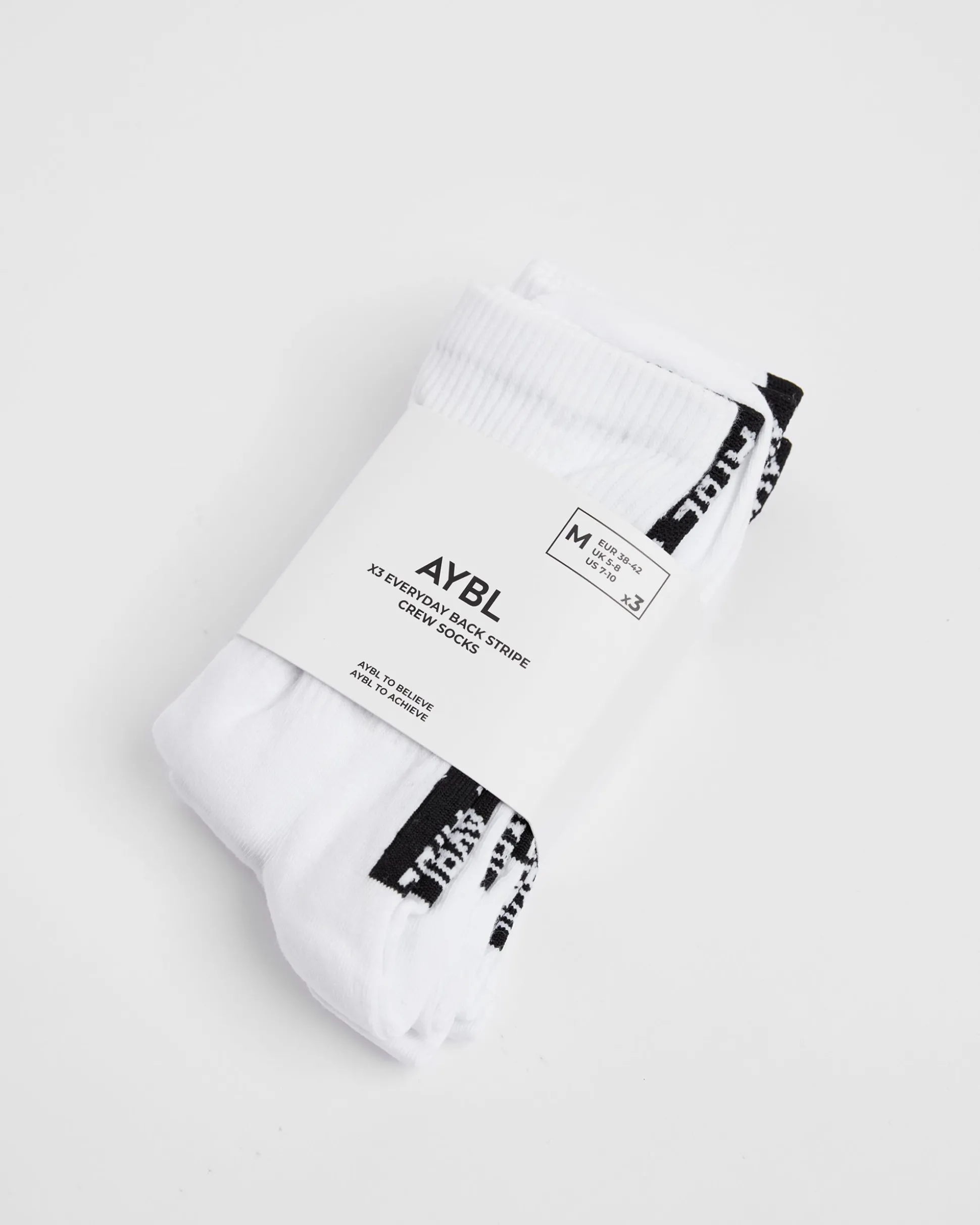 Everyday Back Stripe Crew Socks (3 Pack)