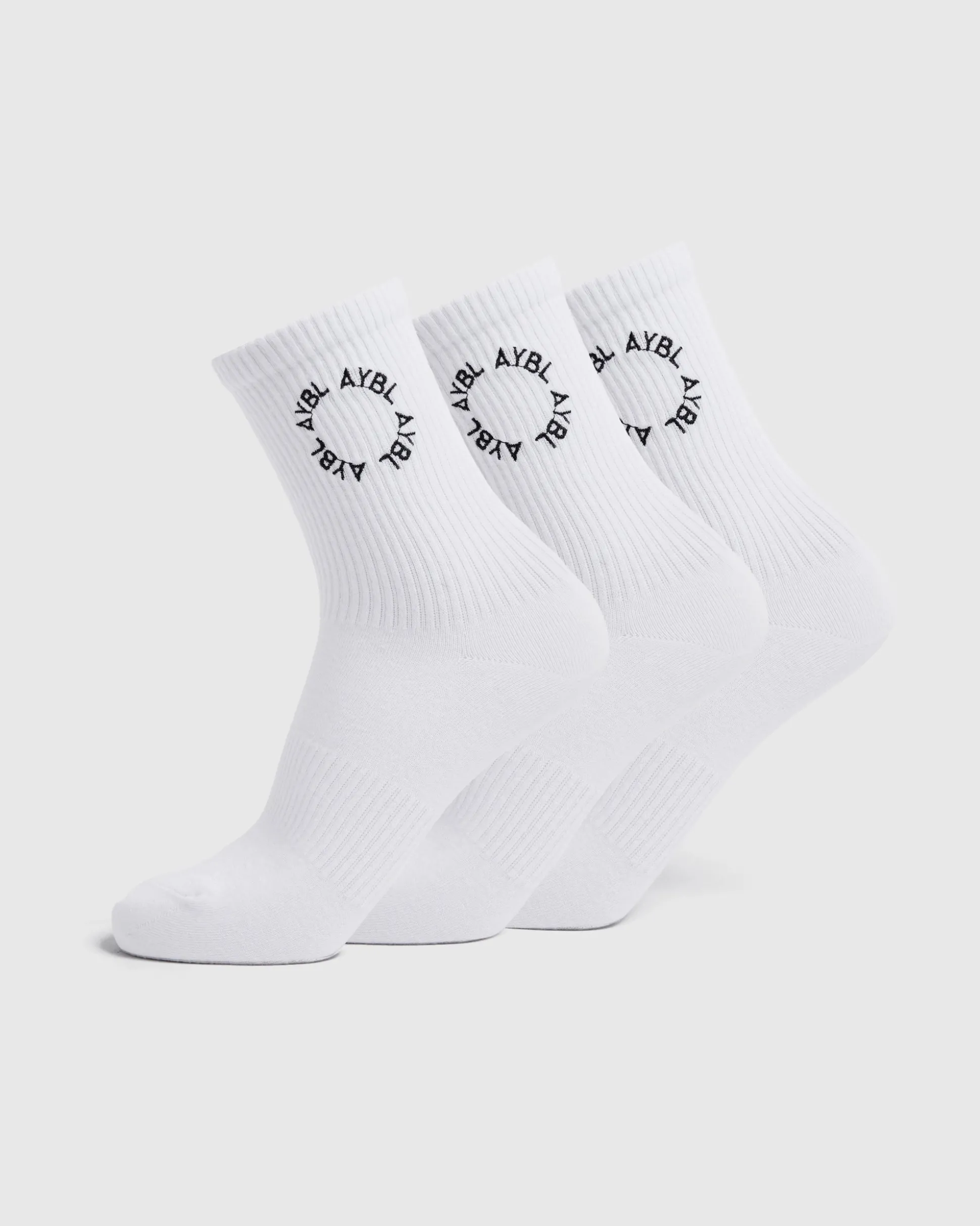 Everyday Embroidered Crew Socks (3 Pack)