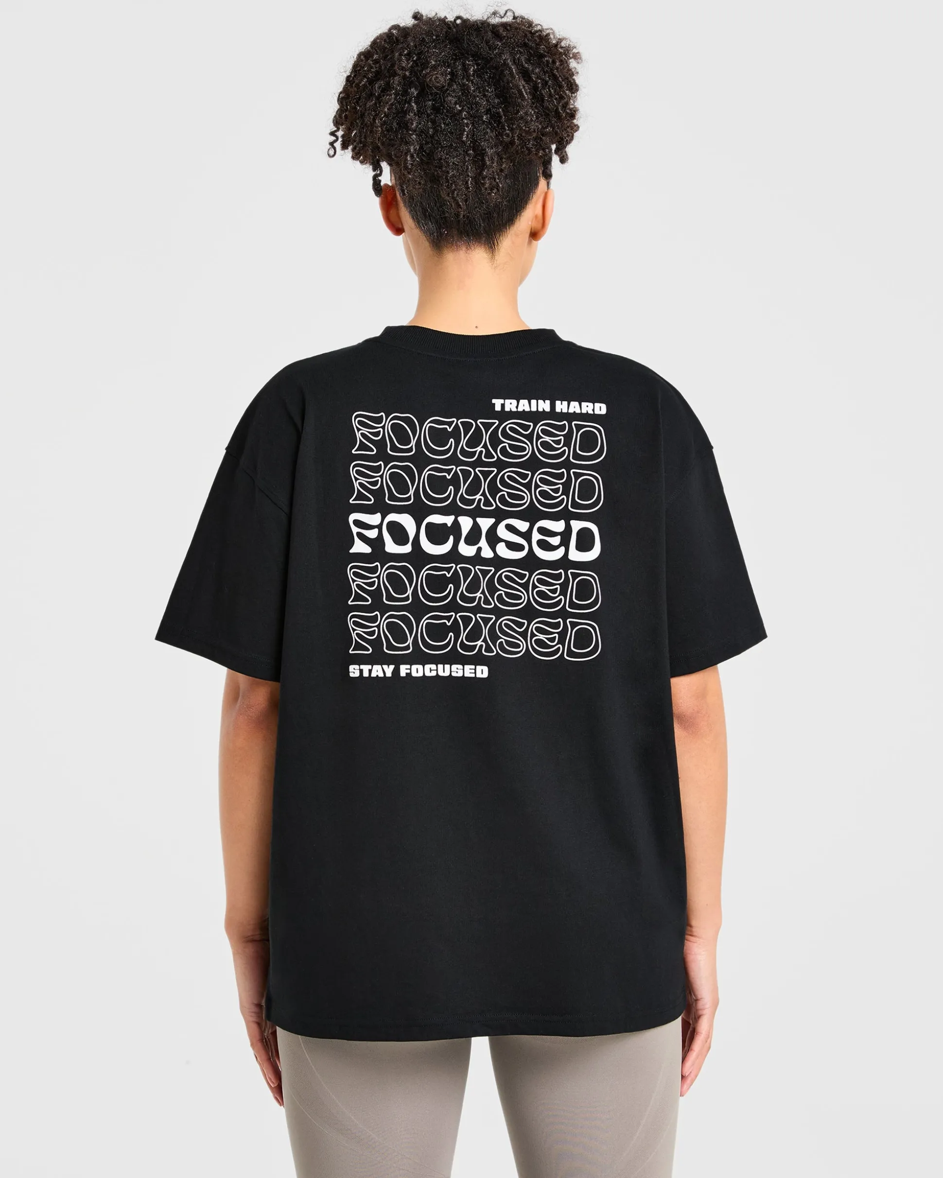 Focused Wavy Oversized T Shirt
