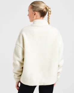 Oversized Zip Up Fleece Jacket