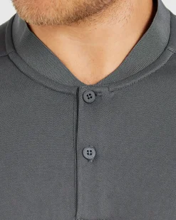Performance Collarless Polo Shirt