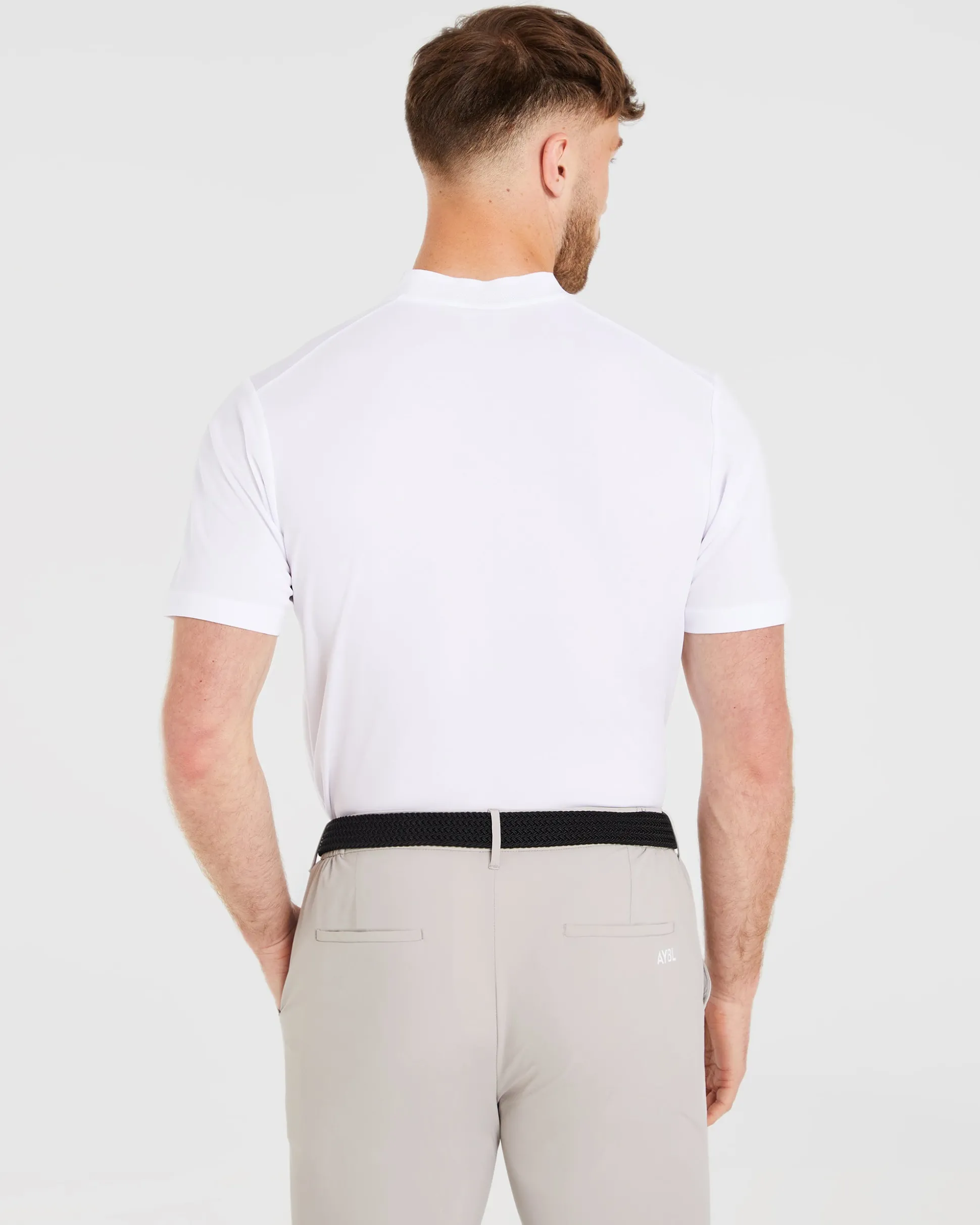 Performance Collarless Polo Shirt