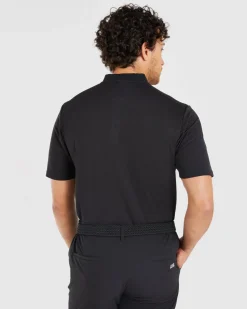 Performance Collarless Polo Shirt