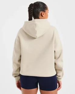 Script Embroidered Oversized Hoodie