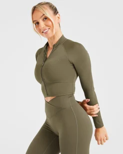 Sculpt Wrap Zip Up Jacket