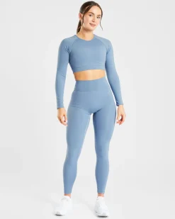 Staple Long Sleeve Crop Top
