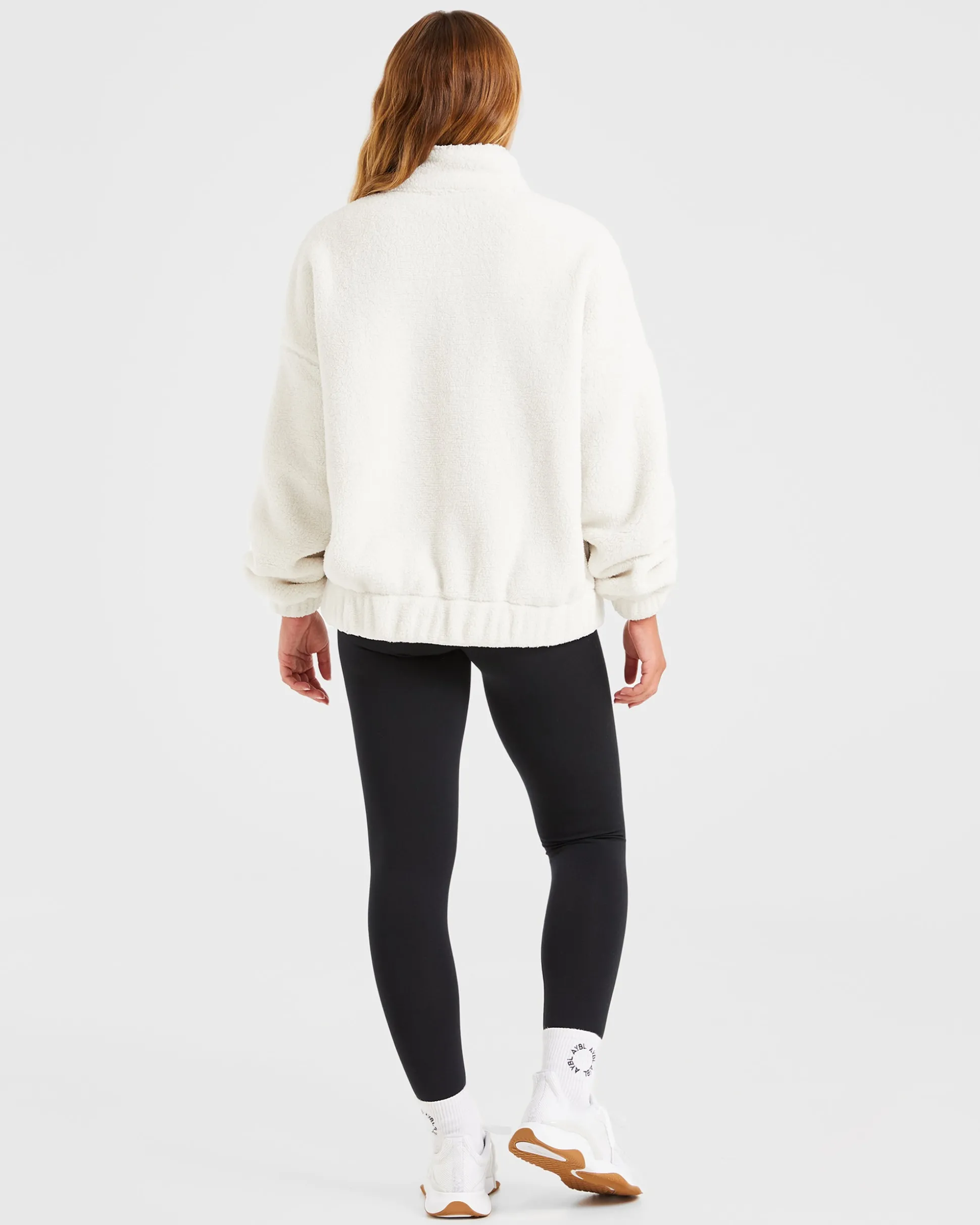 Varsity Oversized Fleece Zip Up Jacket