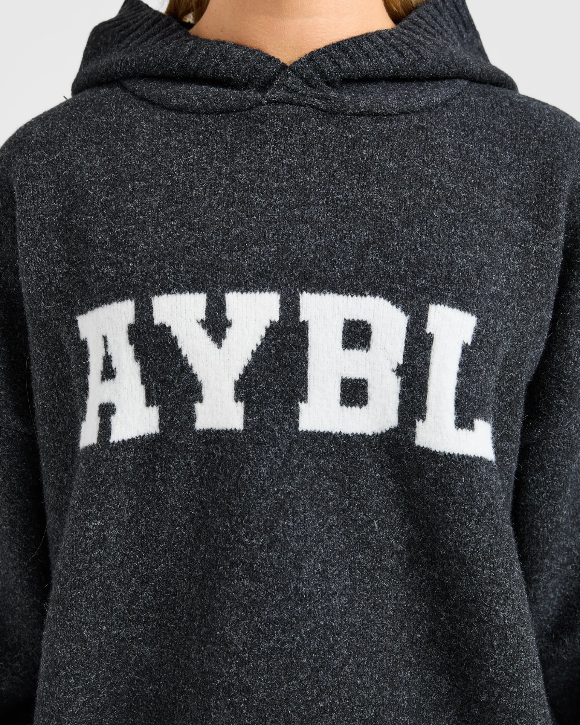 Varsity Oversized Knitted Hoodie