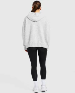 Varsity Oversized Knitted Hoodie