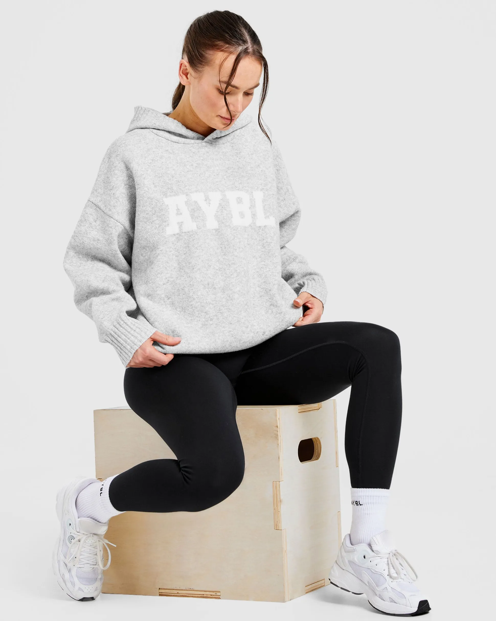 Varsity Oversized Knitted Hoodie